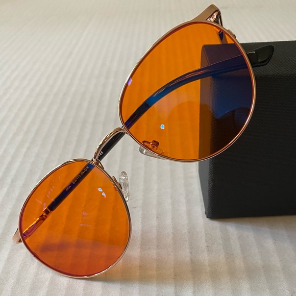 NWT Swanwick Rose Gold Night Blue Light Blocking Glasses - Picture 6 of 14